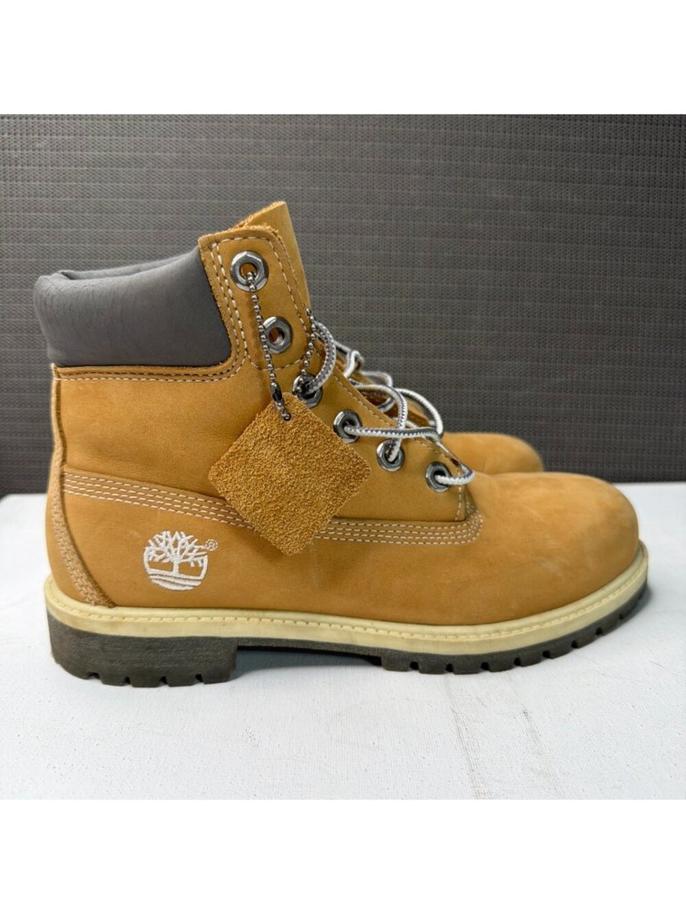 Timberland Mens 6-Inch Premium Waterproof Leather Boots Wheat Size 5M